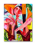 Tamatina Multicolor Emmet Till Abstract Art Canvas Painting - 36X48 Inch