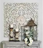 VAS Collection Home Wood Carving Wall Panel (24 inch X 24 inch, Multicolor)