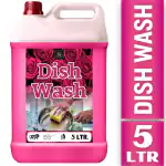 BLISS & BLUSH Dishwash Liquid 5 Liter Pink | Biodegradable, Non-Toxic, Eco-friendly | Non-Corrosive, Skin friendly