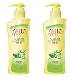Lotus Herbals Aloesoft Daily Body Lotion | Non Greasy | Cools and Refreshes Skin | SPF 20 | For All Skin Types | 250ml x Pack of 2