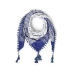 LIFE STYEL Men's Cotton Arab Shemagh Neck Wrap Arafat Keffiyah Multi Purpose Checkered Head Scarf for Men and Boys - Blue
