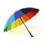 WELTWORLD hildren's Rainbow Umbrella Fun Colorful Canopy for Kids Playful Rainbow Patterned Umbrella Vibrantly Designed Kids Umbrella Whimsical Multicolored Canopy (PAK OF 1)