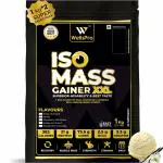 WellsPro ISO MASS XXL Mass/Weight Gainer Vanilla Whey Protein Powder 1kg (Pack of 2)
