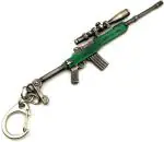 Blue Aura Edust Green Metal Pubg Mini 14 Cal Real 3D Body Mini 14 Cal Gun 120Mm Length Key Chain
