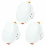 KLICK 16 Watt Round LED Downlight Slim Ceiling Light for Home, Offices & Other Indoor Uses Aura (Red, 3 Pcs)