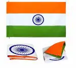 Almoda Creations True Tricolor Indian Flag | Indian National Flag | Cotton Fabric Quality India Flag (National Flag 30x45 inch)
