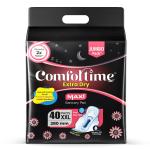 COMFORTIME XXL 280mm Sanitary Pads For Women With Advance Dry Gel Technology | Cottony Soft Sanitary Napkins For Ultra Comfort | Dual Wings | Extra Long (280 mm 40 pads XXL size)