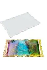 Sodee White Silicon Rectangular Tray Moulds for Resin Art Kit
