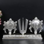 ARTVARKO Handmade Brass Shri Tirupati Balaji Padmanabha Swami Lord Vishnu Showpiece - 11.5 cm