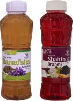 NATRAJ The Right Choice Banafsha and Brahmi Shatoot Sharbat 750 ml Each (pack of 2)