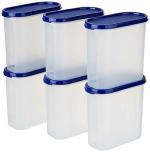 E Jalsa Oval Type Modular Plastic Storage Containers 2500 ml ( Set of 6 )
