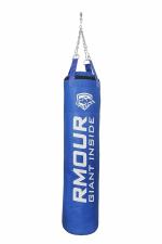 RMOUR Blue Unfilled Heavy SRF Synthetic Leather Punch Bag 5ft Boxing MMA Sparring Punching Training Kickboxing Muay Thai with Hanging Chain