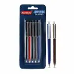 Reynolds Jetter Classic Blue ink Ball Pen Set of 5 Blister Pack of 5