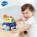 Kiditos Multicolor Plastic Baby Cartoon Toy Car with Music & Light Police Car Toy Vehicle