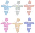 Kwitchy Newborn Baby Clothing Set Front Open Jhabla Shirts Nappies & Caps (Multicolour 0-6 Months) (Pack of 6)