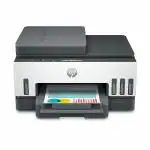 HP Smart 750 WiFi Duplex Printer with Smart-Guided Button, Print, Scan, Copy, Wireless and ADF, Hi-Capacity Tank with auto Ink, Paper Sensor, up to 12K Black or 8K Color Pages of Ink in The Box