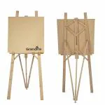 Grandink Wooden Foldable Brown Easel Stand 5 ft