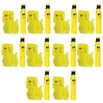 ShubhKraft Birthday Return Gift Item In Bulk | Lunch Box & Water Bottle Set / 2 Compartment Tiffin Box / 2 In 1 Fork & Spoon For School Students (Pack of 10, Yellow)