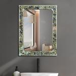 The Deqor Crackle Glass Mirror / Wall Mirror For Bathroom / Mirror For Bedroom / Mirror For Room - Rectangle Shape (18x24 Inch ) CG1824A6