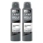 Dove Men+Care Invisible Dry Spray Antiperspirant Deodorant, 150ml (Pack of 2)