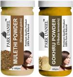 Park Daniel Pure And Natural Mulethi Powder And Gokhru Powder, 100 G Each (Combo Of 2) |Hair Care|Dandruff Control hair Powder|Healthy Strong Hair Mask