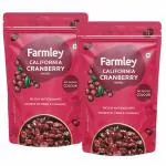 Farmley Premium California Whole Dried Cranberries, Handpicked & Fresh 400 g