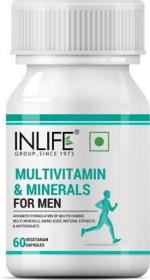Inlife Multivitamins & Minerals Amino Acids Antioxidants for Men-60 Vegetarian Capsules (60 Capsules)