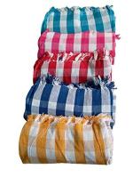 ASH Traders Multocolor Handloom Solid Large Bath Towels for Men and Women Khadi Cotton, 36 x 72 inch (pack of 3)