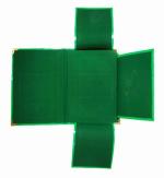 CAMPIO Golden Steel Corner Walcro Closure Green Binder, Four Flapper Army Dak Pad Folder-Holder 15 x 10.5 inch