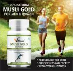 VLTAVA Natural Musli Gold for Inner Strength & Vitality, Stamina & Performance, Natural Immunity