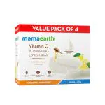 Mamaearth Vitamin C Moisturizing Lotion Soap(Value Pack of 4) - 125 g X 4 Units | Deeply Cleanses | Moisturizing Bathing Bar | Brightens Skin | Nourishes Dry Skin | Non-Drying | 76% TFM Grade 1 Soap