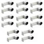 LEEZEN Stainless Steel Patti Bracket For Curtain Rod End To End Holding( PARDA Support) for Door and Window Accessories Fitting for Bedroom and Kitchen Area for 1 Inch Curtain Rod (Pack of 8 Set, silver)
