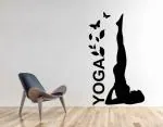 Lanstick Vinyl Black Yoga Pose Image Self Adhesive Wall Sticker 24 inch