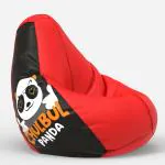 ComfyBean Bag with Beans Filled XXL- Official: Jack & Mayers Bean Bags - For Teenagers - Max User Height : 4.5-5 Ft.-Weight : 45-50 Kgs(Model: Printed-Chulbul Panda - Red Black)