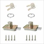 LAPO 25mm Multipurpose Furniture Drawer Lock/Cupboard Lock/Cabinet Lock (Silver Finish) Pack of 1