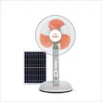 d.light SF40 High Speed Rechargeable Emergency Light Indoor and Outdoor Use Solar Table Fan with in-built Battery and Panel (Light Grey)