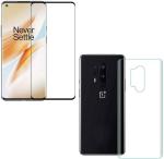 ISHANGEL Front and Back Screen Guard for oneplus 8 pro, Gorilla Hammer Proof, flexible fiber unbreakable Screen Protector, [Not a Tempered Glass] (Pack of 2)