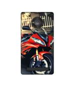 Casotec Red Motorcycle Design Printed Silicon Soft TPU Back Case Cover for Micromax YU Yuphoria