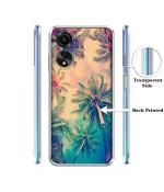 Casotec Trees Design Printed Silicon Soft TPU Back Case Cover for Oppo A58 4G