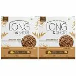 Long & Short|Healthy Penne Pasta Combo| High Fibre Wholegrain Wheat Pasta|No Maida|No Artificial Colors |No Added Flavours |No Preservatives |250g each|Pack of 2