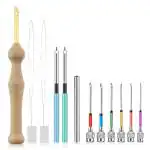Hasthip 12Pcs Punch Needle Set For Women Girl, Embroidery Beginner Kit With Punch Needles Sewing For Needle Punch Diy Sewing
