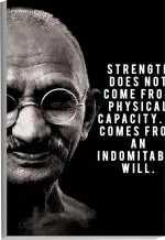 Surmul Multicolor Sunboard Medium Mahatma Gandhi Ji Poster Quotes Strength Removable Sticker