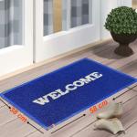 AMRO Beautility Needs Rectangular Pleasant Blue PVC Door Mat 58 x 38 cm