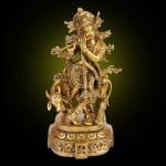 ARTVARKO Brass Lord Krishna Idol Murti with Cow Statue - 12 inch