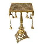 Kalarambh Table/Stand Home Office Temple Mandir Pooja Puja Room Handicraft Table Art Showpiece Brings Prosperity Yellow 8 x 8 x 14 Inch
