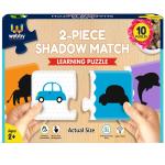 Webby Shadow Match 2 Pieces Learning Pack Jigsaw Puzzle, Montessori Early Educational Pre School Puzzle Toys for 2+ Years Kid