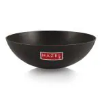 HAZEL Traditional Iron Tasra Deep Bottom Handmade Loha Lokhand Tasla, 24.4 cm, 2500 ML