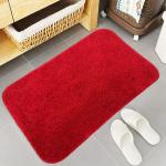 T DECORE Red Microfiber Floor Coverings,Red,Microfiber,35x50CM
