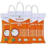 Befach Fortified Low GI Rice | Certified by National Institute of Nutrition (18KG) | Low Sugar | Low GI | No Pesticides, Non GMO, Perfect for Diet & Diabetic People