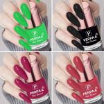 Perpaa Light Green, Powerful Black, Fuchsia Pink, Pink Punch Nail Polish (Pack Of 4)